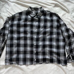 Black and White Plaid Women’s Shirt